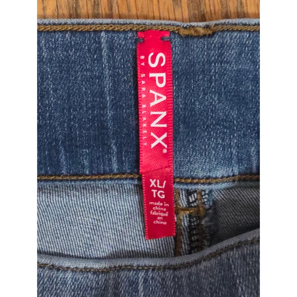 Spanx Jean-ish Ankle Leggings Light Wash High Rise Skinny Jeans XL 20275R - Picture 4 of 6